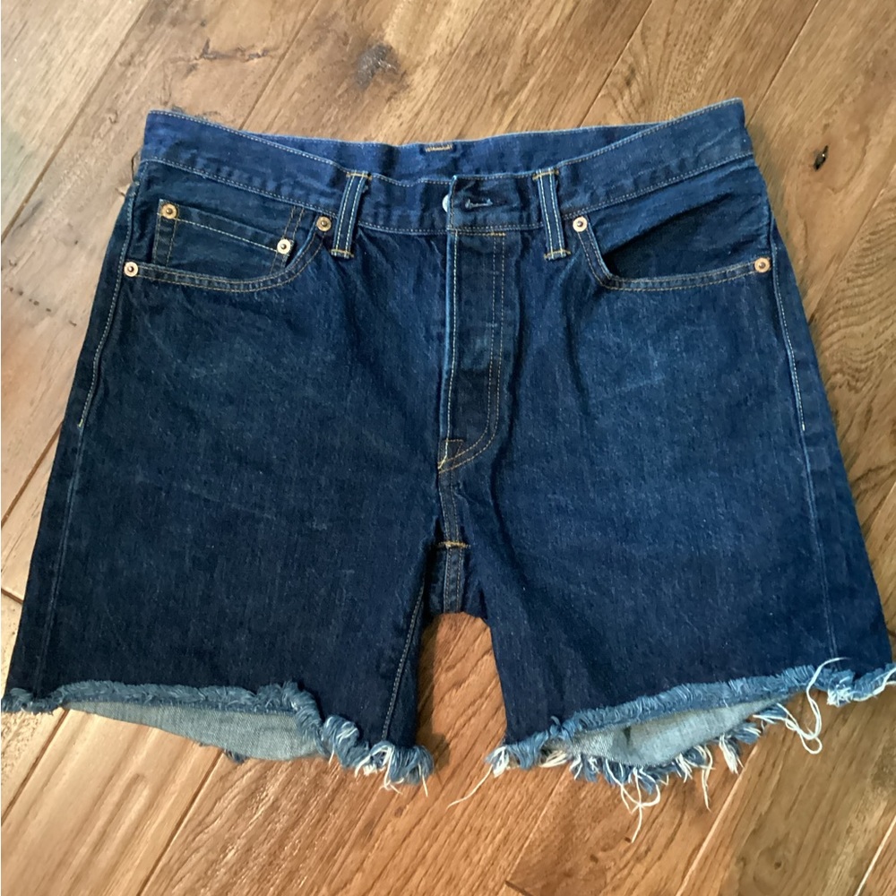 Levi Cut Off Button Fly Shorts.